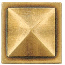 Borchia di supporto portante e decorativa per lapidi – In bronzo disponibile da 3x3cm / 4x4cm e 5x5cm - Modello Piramide 1312