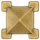 Borchia di supporto portante e decorativa per lapidi – In bronzo da 3,5x3,5cm - Modello 1316