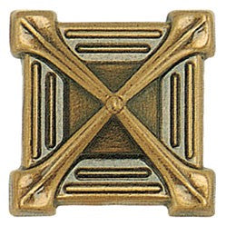 Plot de soutien et de décoration pour pierre tombale - Bronze disponible en 4x4cm / 5x5cm et 6 x6cm - Croix modèle 1319