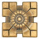 Stützender und dekorativer Grabsteinknopf - Bronze erhältlich in 4x4cm und 5x5cm - Blumenmodell 1320