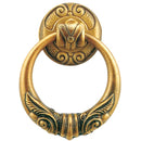 Anilla para fines decorativos y para tirar cómodamente de las tapas de las lápidas - Bronce disponible en Ø8cm y Ø10cm - Modelo Hoja 1323