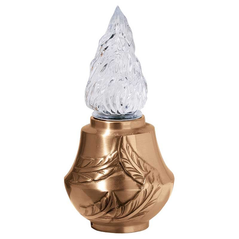 Lampe votive 26x13,5cm - Bronze, sur pied 1336