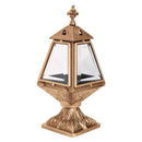 Farol portavelas para cementerio 28x11cm - De bronce, fijación a suelo 1527-M4