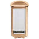 Farol portavelas para cementerio 25x12,5cm - De bronce, fijación a suelo 1539-M13