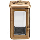 Farol portavelas para cementerio 26x13cm - De bronce, fijación a suelo 1543-M27