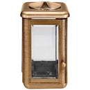 Farol portavelas para cementerio 26x13cm - De bronce, 1544-M27