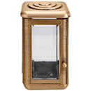 Farol portavelas para cementerio 26x13cm - De bronce, fijación a suelo 1545-M27