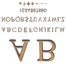 Letras sepulcrales de bronce - Estilo romano patinado - Caracteres simples