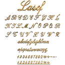 Letras en bronce para lápidas y nichos - Fuente Cursiva - Tipos de letra soldadas