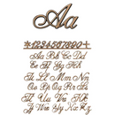 Letras en bronce para lápidas y nichos - Fuente Cursiva 2000 - Letras sueltas o soldadas