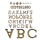 Lettere per lapidi in bronzo - Stile Romano patinato - Caratteri singoli