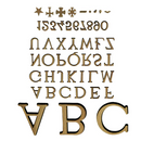 Lettere per lapidi in bronzo - Stile Romano patinato - Caratteri singoli