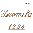 Lettres de pierre tombale en bronze de 3 mm d'épaisseur - Stile Duemila - Tôle perforée