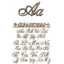 Lettere per lapidi saldati in bronzo - Stile Corsivo 2000 - Caratteri singoli o saldati