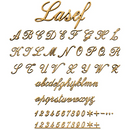 Lettere per lapidi in bronzo - Stile Corsivo Inglese - Caratteri saldati