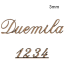Lettres de pierre tombale en bronze de 3 mm d'épaisseur - Stile Duemila - Tôle perforée