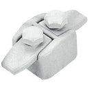 Chiavarda ancorante di fissaggio per nicchie e lapidi – In bronzo Marmorizzata Weiß da 7,3x3,4cm - Modello 1721/MW