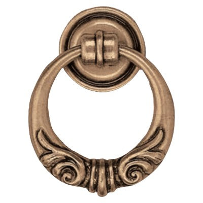 Anellone per scopo decorativo e per tirare comodamente i coperchi delle lapidi - In bronzo disponibile da Ø 8cm e 10cm - Modello Piuma 1900