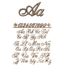 Letras en bronce para lápidas y nichos - Fuente Cursiva 2000 - 25 unidades de la misma letra