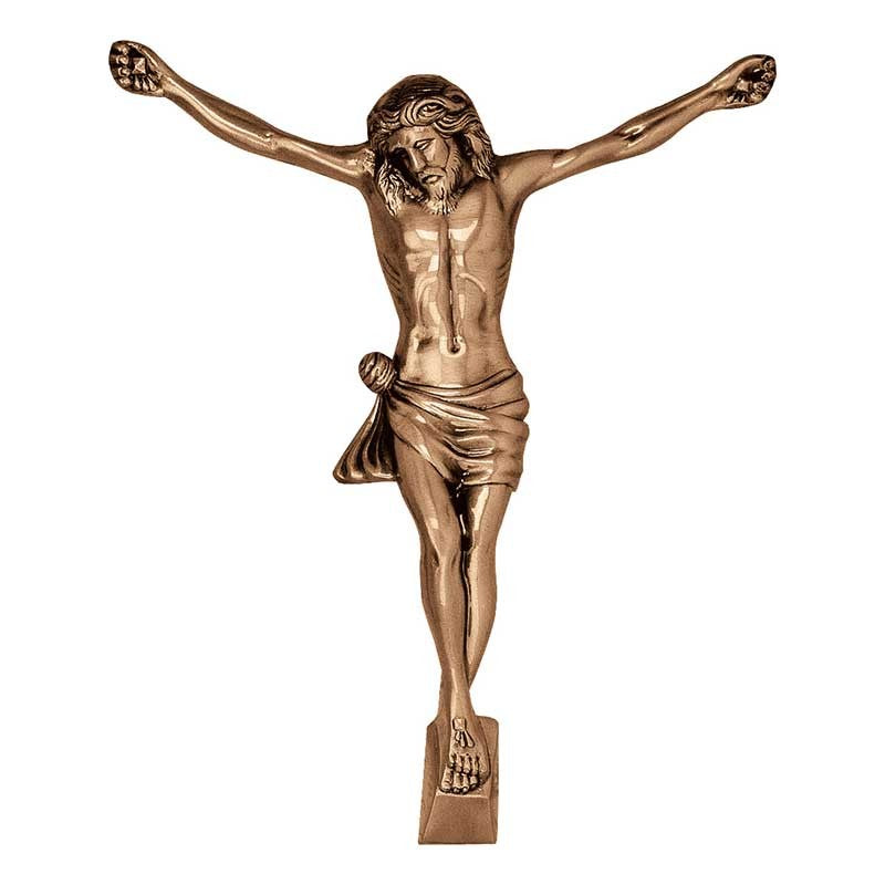 Grabsteinschmuck - Christus gekreuzigt Bronze, Wandmontage 2007 - Verschiedene Größen