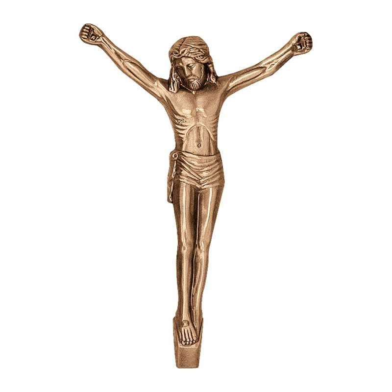 Grabsteinschmuck - Gekreuzigter Christus 30x20cm - Bronze, Wandmontage 2008-30