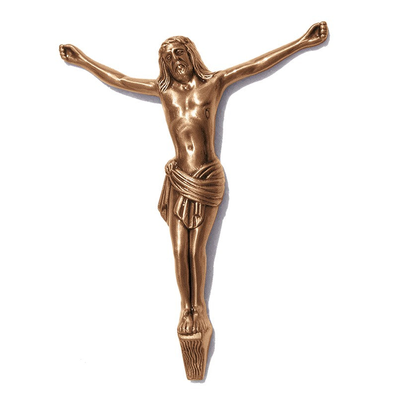 Grabsteinschmuck - Gekreuzigter Christus 29x22,5cm - Bronze, Wandmontage 2020