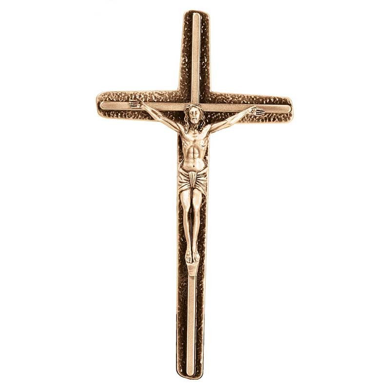 Decorazioni per lapidi - Crocifisso con Cristo In bronzo, a parete 2031 - Varie misure