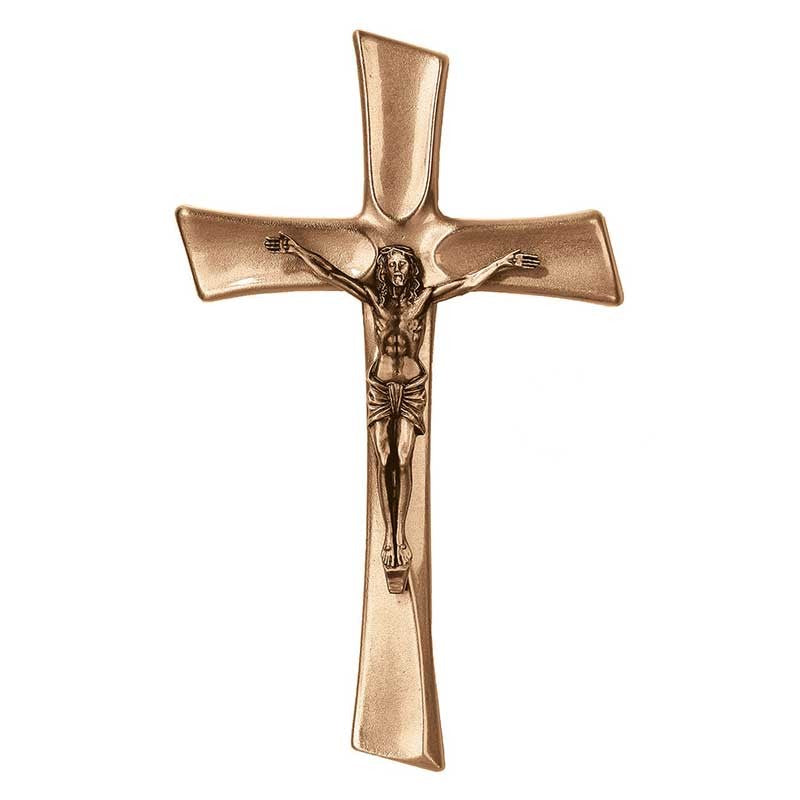 Grabsteinschmuck - Kruzifix mit Christus Bronze, Wandmontage 2036 - Verschiedene Größen