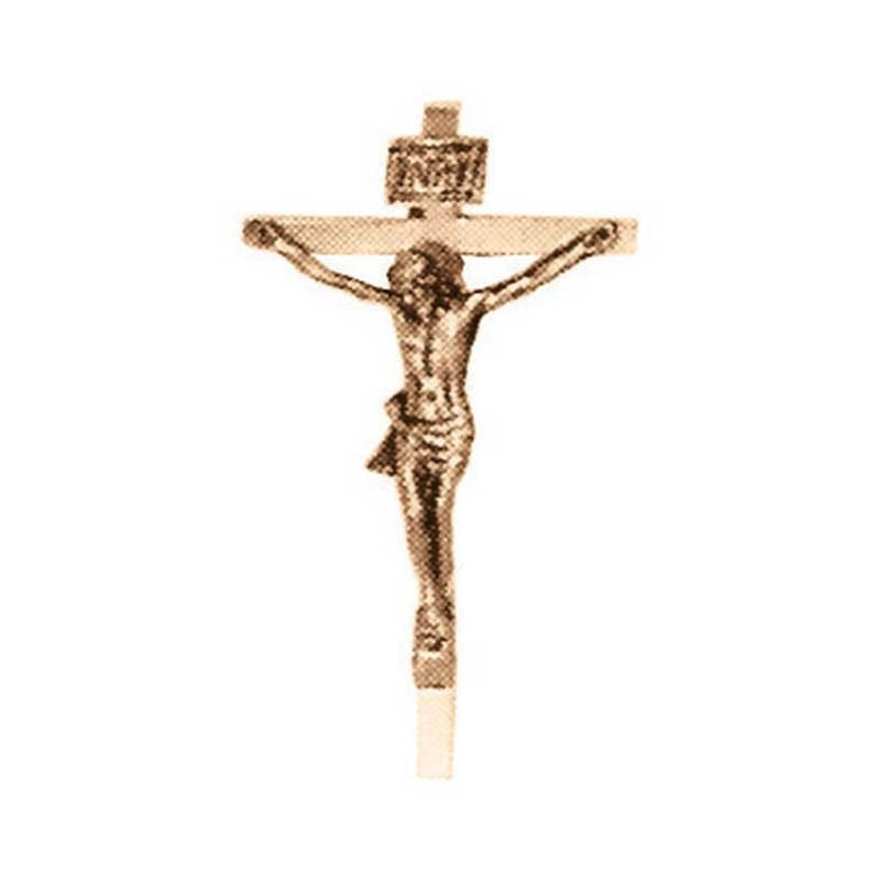 Decorazioni per lapidi - Crocifisso con Cristo 12x7cm - In bronzo, a parete 2079