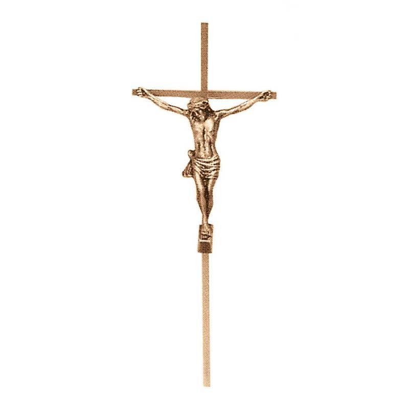 Grabsteinschmuck - Kruzifix mit Christus Bronze, Wandmontage 2081 - Verschiedene Größen