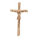 Figuras para nichos - Cruz de Bronce con Cristo - Fijación a pared 2082
