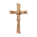 Figuras para nichos - Cruz de Bronce con Cristo - Fijación a pared 2083