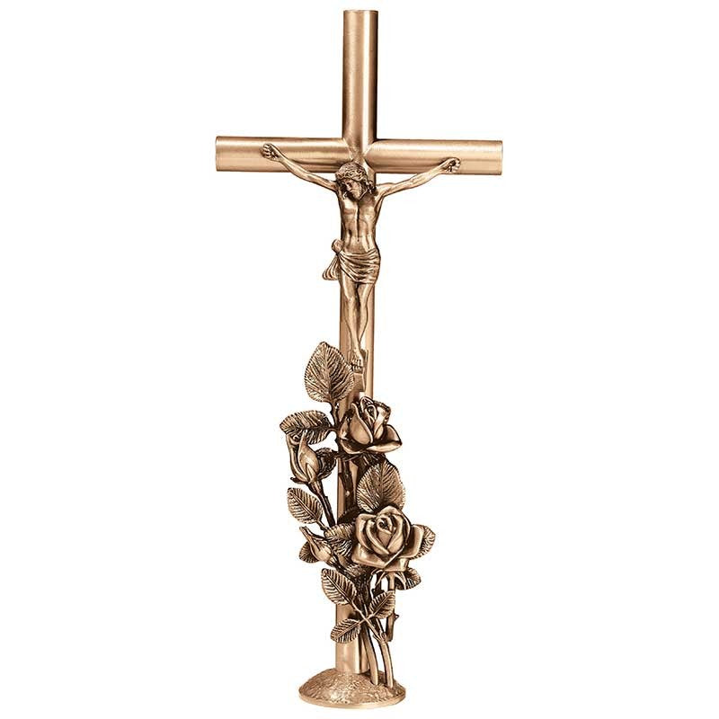 Grabsteinschmuck - Kruzifix mit Christus Bronze, geschliffen 2085 - Verschiedene Größen