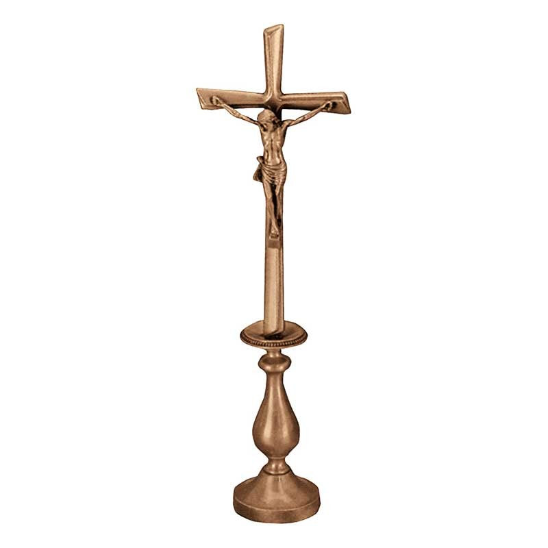 Grabsteinschmuck - Kruzifix mit Christus 44x13,5cm - Bronze, geschliffen 2088