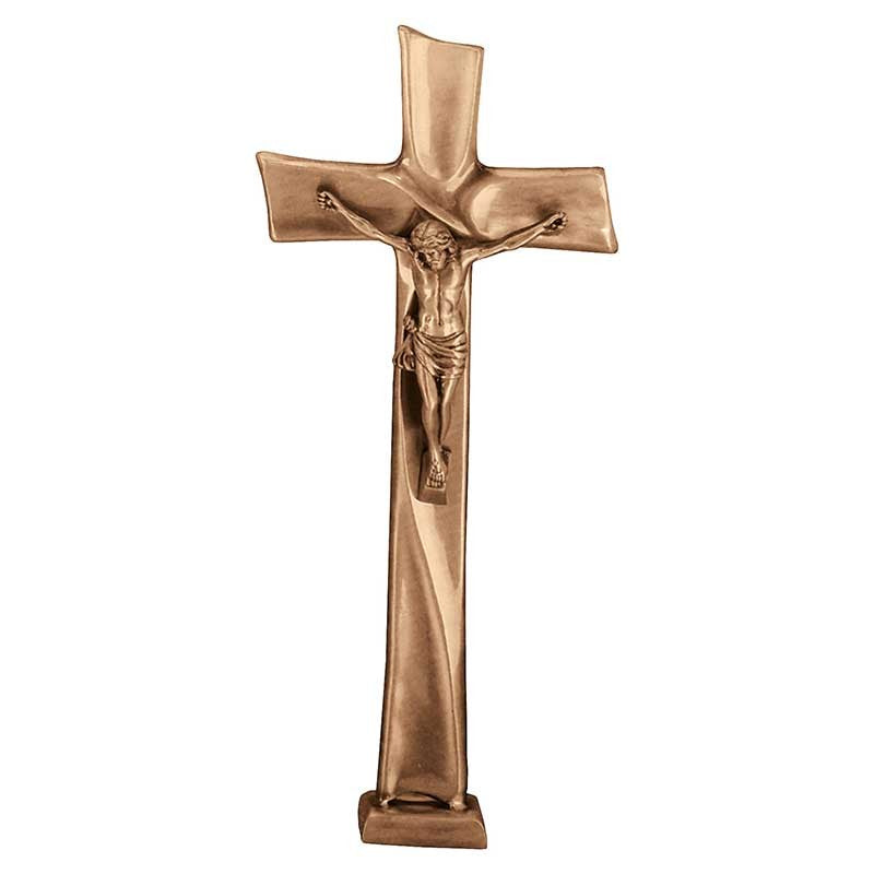 Grabsteinschmuck - Kruzifix mit Christus 68x31cm - Bronze, geschliffen 2090