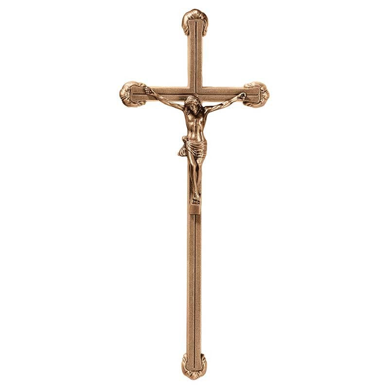 Grabsteinschmuck - Kruzifix mit Christus Bronze, Wandmontage 2172 - Verschiedene Größen