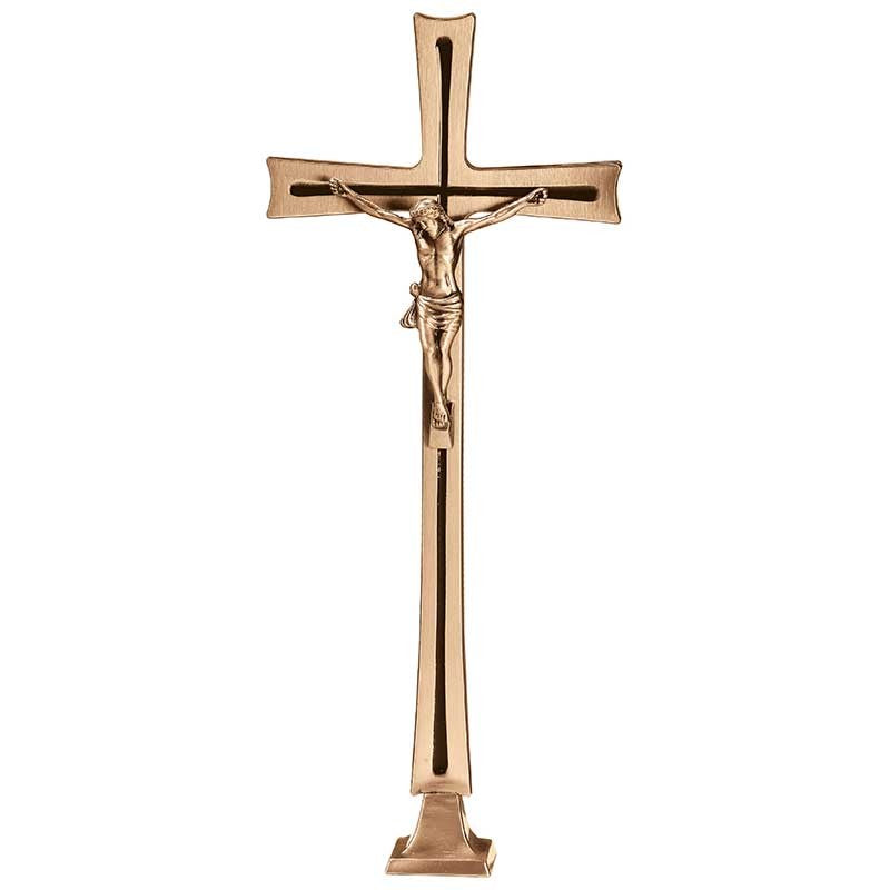 Grabsteinschmuck - Kruzifix mit Christus 40x18cm - Bronze, geschliffen 2189-40