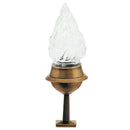 Farol luz a pilas para lápida 18,5cm - En bronce con llama de cristal tallado - De suelo 2287