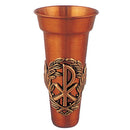 Jarrón para lapidas y nichos de cementerio 10x16cm - En bronce, con deposito interior - De pared 2294