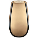 Jarrón para lapidas y nichos de cementerio 30cm - En bronce, con deposito interior - De suelo 2326/P