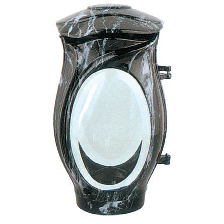 Lampe de cimetière pour bougies votives de différentes tailles - Bronze Schwarz, sur pied 2373