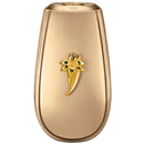 Vase à fleurs pour cimetière 30cm - Bronze, avec intérieur amovible - Sur pied 2385/P