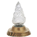 Farol luz a pilas para lápida empotrable 20cm - En bronce con llama de cristal tallado - De suelo 2423