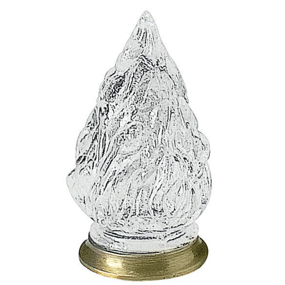Fiamma per lampada votiva 10x5cm - In vetro con ghiera in bronzo 2446