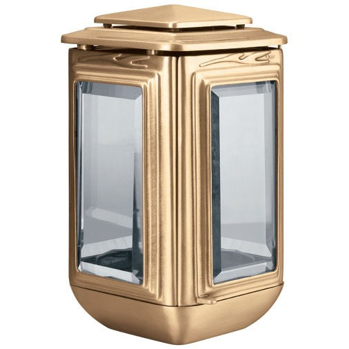 Lampada cimiteriale per lumini votivi 16cm - In bronzo, a parete 2492