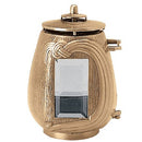 Lampada cimiteriale per lumini votivi 21cm - In bronzo, a terra 2497