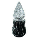 Farol luz a pilas para lápida 13cm - En bronce con llama de cristal tallado - De pared