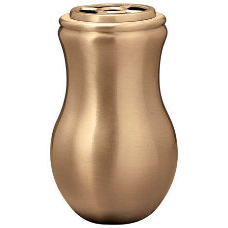 Vase à fleurs de 13 cm pour ossuaires - Bronze, à poser au sol - Avec revêtement plastique amovible 2559/P