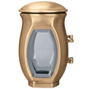 Farol portavelas para cementerio 19cm - De bronce, fijación a suelo 2563