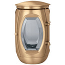 Farol portavelas para cementerio 26cm - De bronce, fijación a suelo 2565